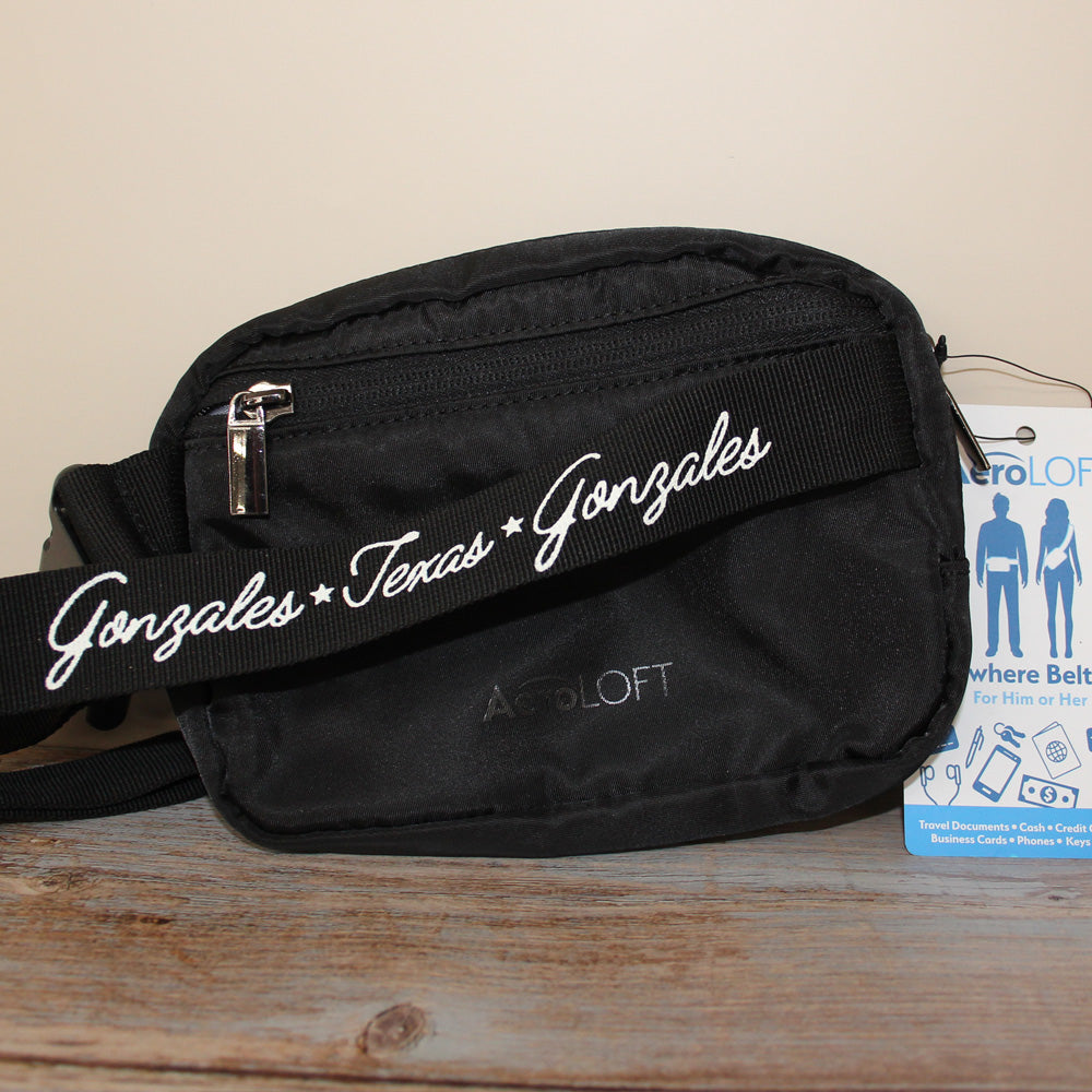 Come and Take It Belt Bag – AeroLoft Anywhere Crossbody for Him or Her | Black Gonzales TX Bag
