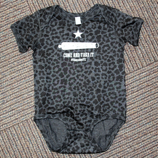 Black Leopard Come and Take It Baby Onesie – Rabbit Skins Infant Bodysuit | Gonzales TX