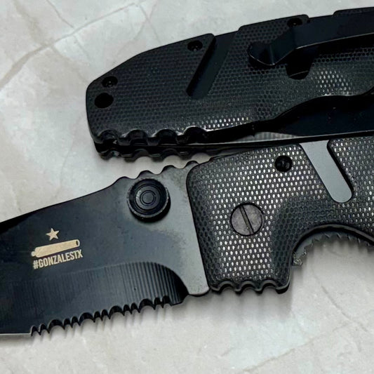 Black Come and Take It Folding Knife – Tactical Pocket Knife | Gonzales TX Souvenir